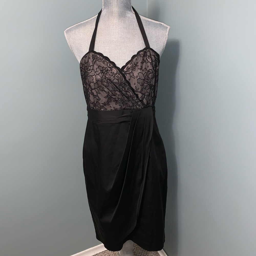 NEXT size 12 mini cocktail dress with lace bodice sweetheart neck